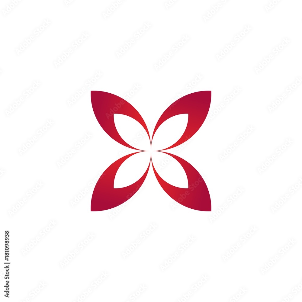 Abstract flower design logo icon gradient style Abstract flower design logo icon gradient style