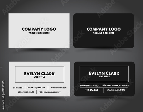 Simple business cards template set vector