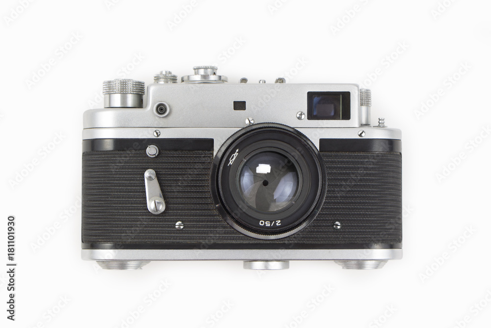 Old camera isolated on white background Old camera isolated on white background