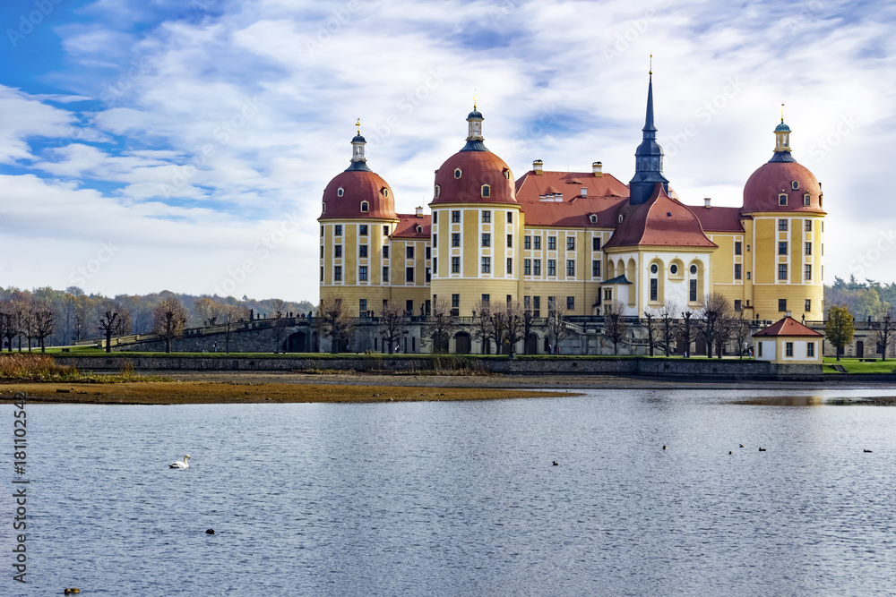 Baroque castle Moritzburg in Saxony