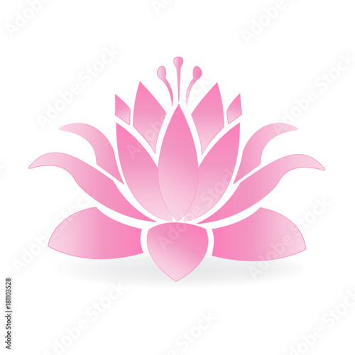 Fototapeta Naklejka Na Ścianę i Meble -  Lotus blossom flower logo vector