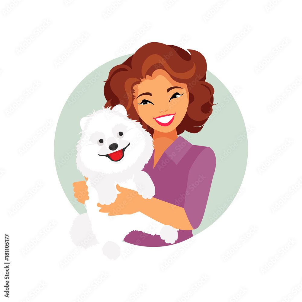 Girl with dog Girl with dog