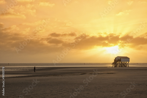 Sunset at the beach of Sankt Peter-Ording © eyewave
