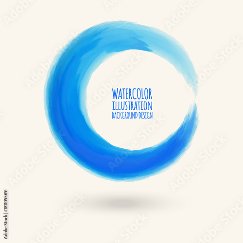 Watercolor circle texture. Vector circle elements