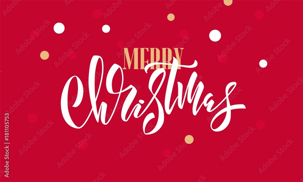 Merry christmas lettering design. Vector illustration Merry christmas lettering design. Vector illustration