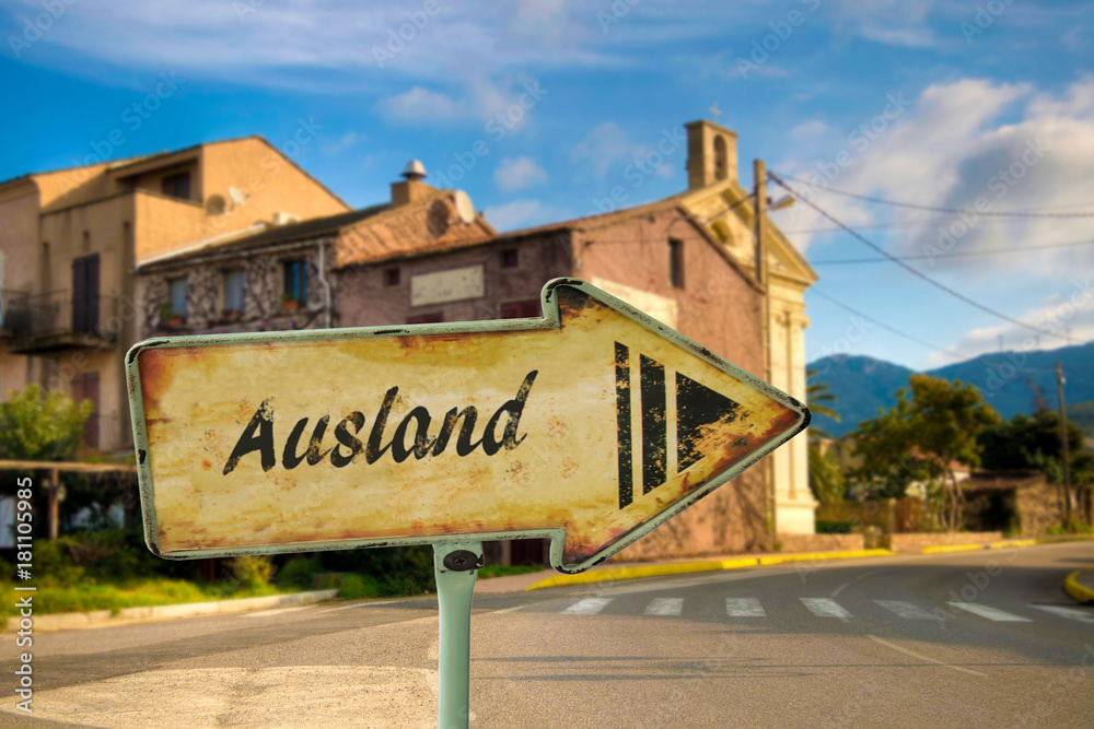 Schild 198 - Ausland Schild 198 - Ausland