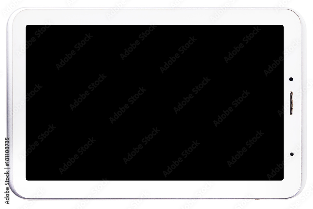 White tablet computer isolated on over white background White tablet computer isolated on over white background