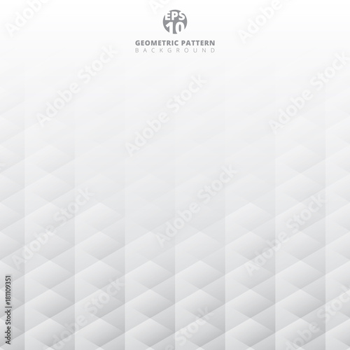 Abstract geometric hexagon pattern white and gray background with copy space, Creative design templates