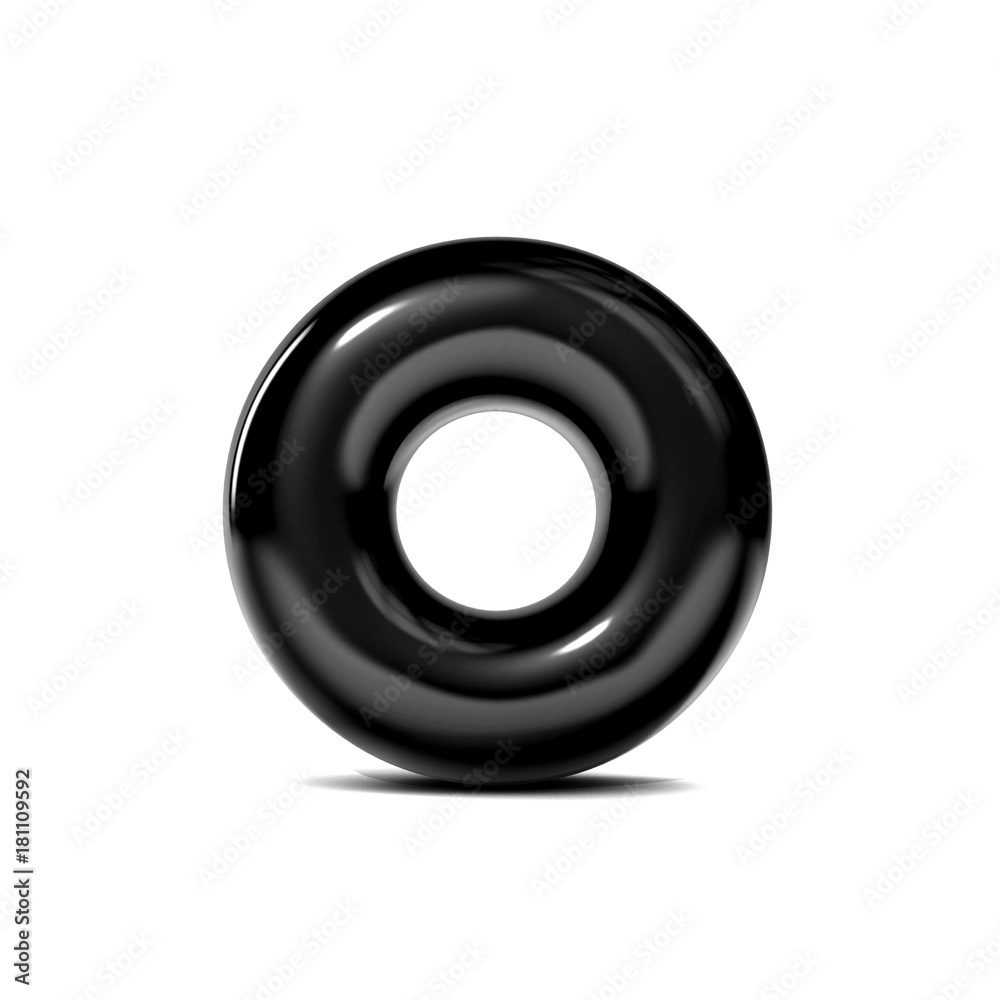 glossy letter O bubble font isolated on white background. 3D Rendering glossy letter O bubble font isolated on white background. 3D Rendering