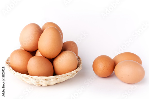 Eggs in  basket