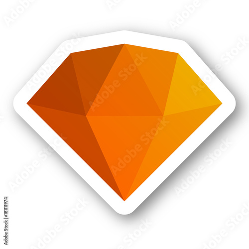 Bright Orange Diamond - Diamond Icon