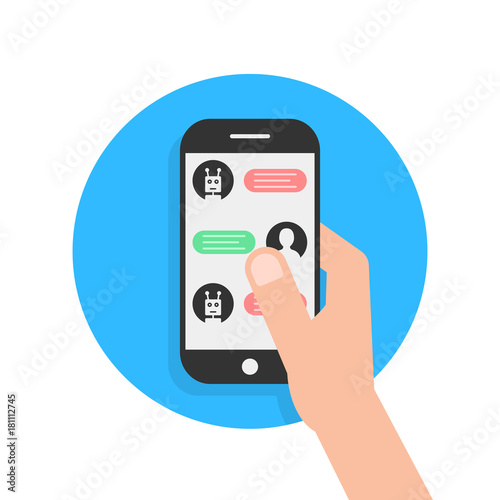 messages with chatbot in phone