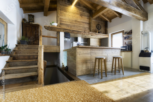 wood kitchen in modern style