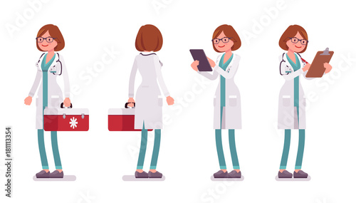 Female doctor in standing pose