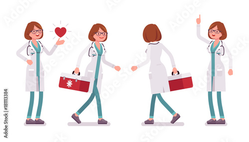 Wallpaper Mural Female doctor working Torontodigital.ca