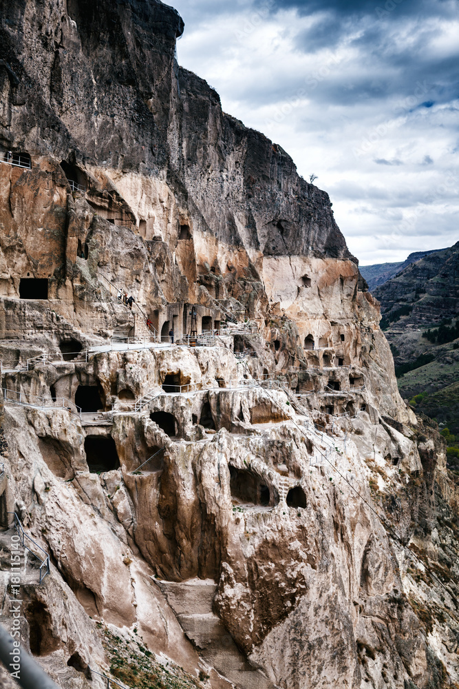 Naklejka premium Vardzia cave city-monastery in the Erusheti Mountain, Georgia