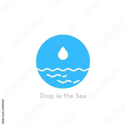 drop in the sea simple logo