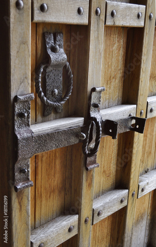 Old wooden door - Monastery Tvrdoš , Trebinje, Bosnia and Herzegovina