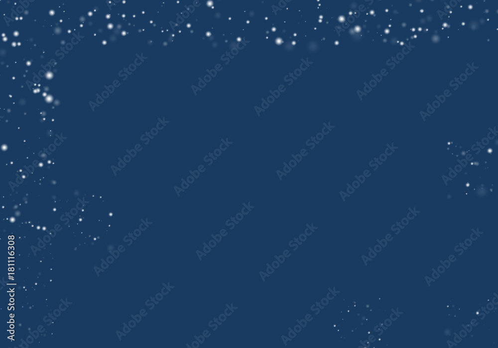Falling snow on a transparent background. Abstract snowflake background. Fall of snow. Vector illustrator 10 EPS.