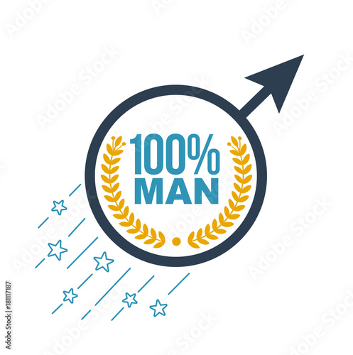 icon of the male sign  inscription