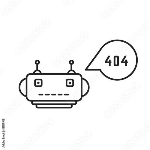 thin line chatbot with 404 error