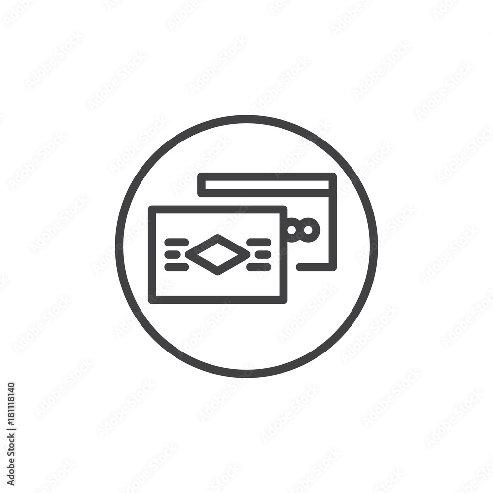 Debit and credit card line icon, outline vector sign, linear style pictogram isolated on white. Payment method symbol, logo illustration. Editable stroke Debit and credit card line icon, outline vector sign, linear style pictogram isolated on white. Payment method symbol, logo illustration. Editable stroke