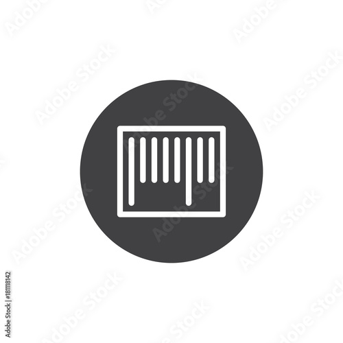 Barcode icon vector  filled flat sign  solid pictogram isolated on white. Symbol  logo illustration.