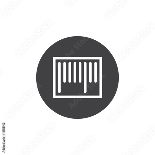 Barcode icon vector, filled flat sign, solid pictogram isolated on white. Symbol, logo illustration.