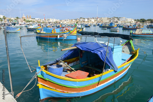 The fishing village of Marsaxlokk on Malta island