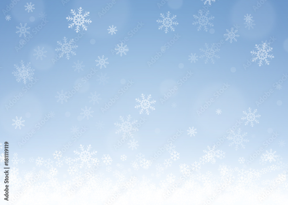 Christmas blue snow background 3