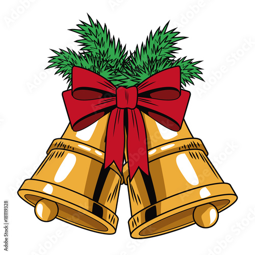 Christmas bells pop art