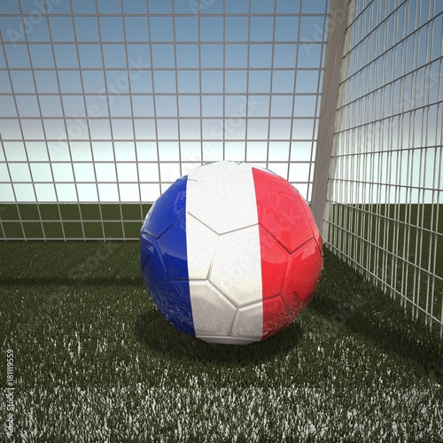 Football with flag of France
