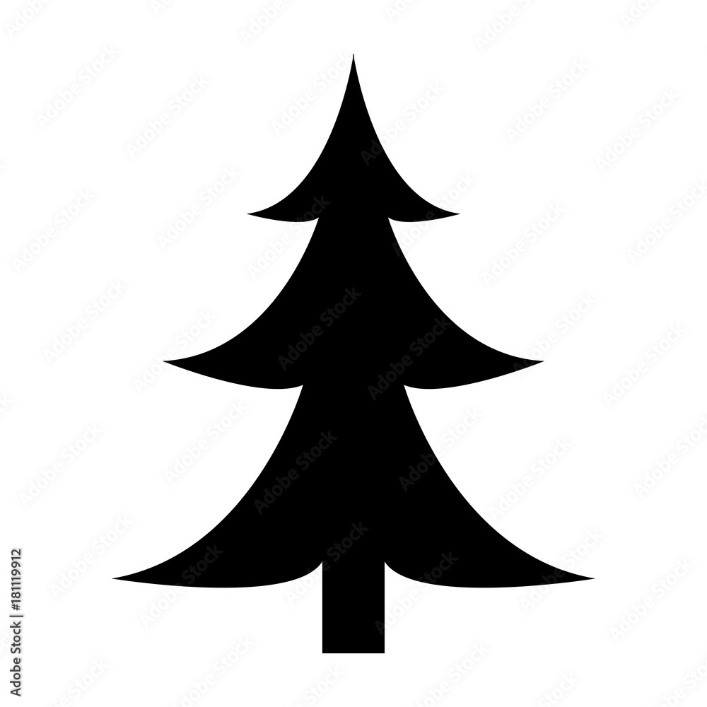 Christmas tree black icon Christmas tree black icon