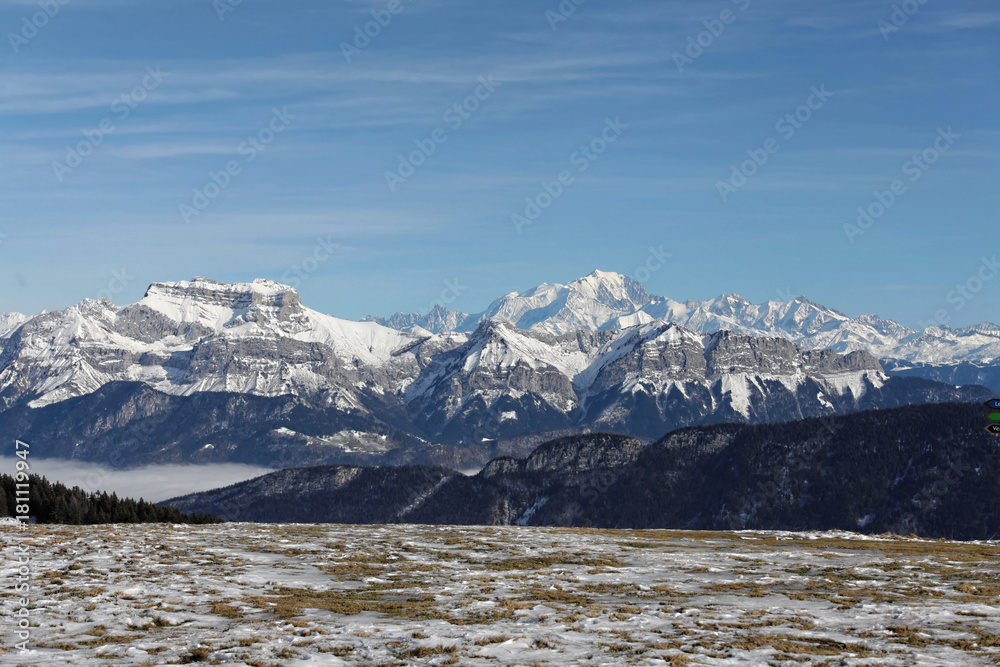 Massif du Mont-Blanc depuis le Semnoz