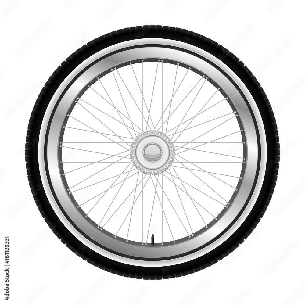 Wheel. Vector 3d illustration isolated on white background