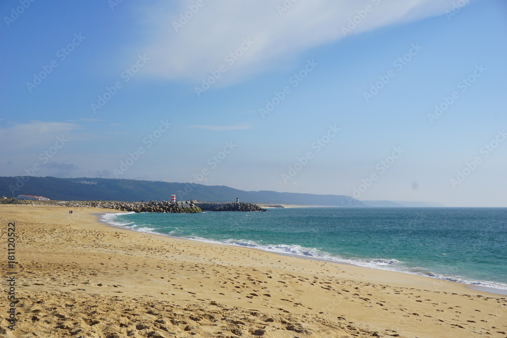 The Nazare beach, Portugal, city, Europe