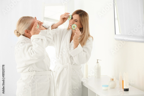 Mature woman with daughter ...