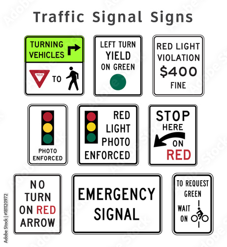 Regulatory traffic sign. Traffic Signal. Vector illustration.