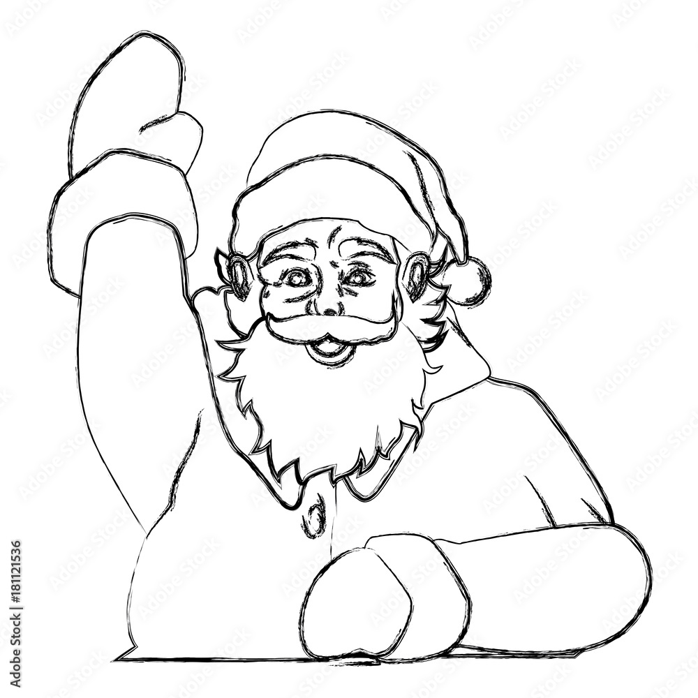 Obraz premium Santa claus pop art cartoon