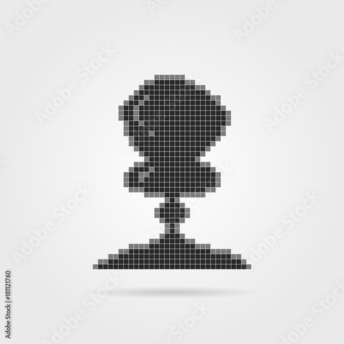 black pixel explosion icon