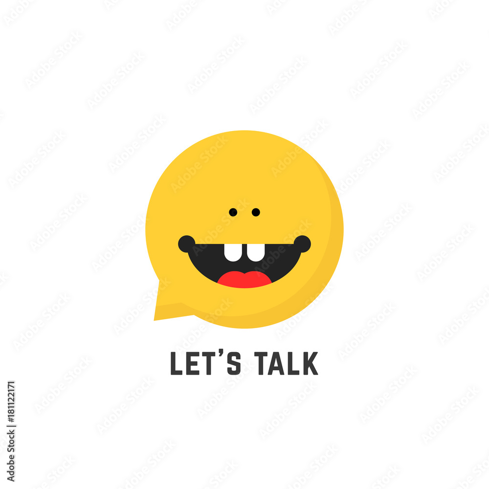 Fototapeta premium childish speech therapist logo