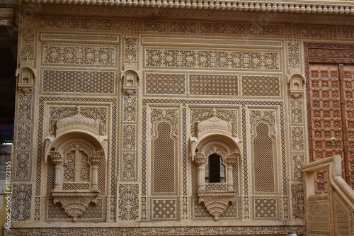 beautiful building inside of sonar fort jaisalmer rajasthan india