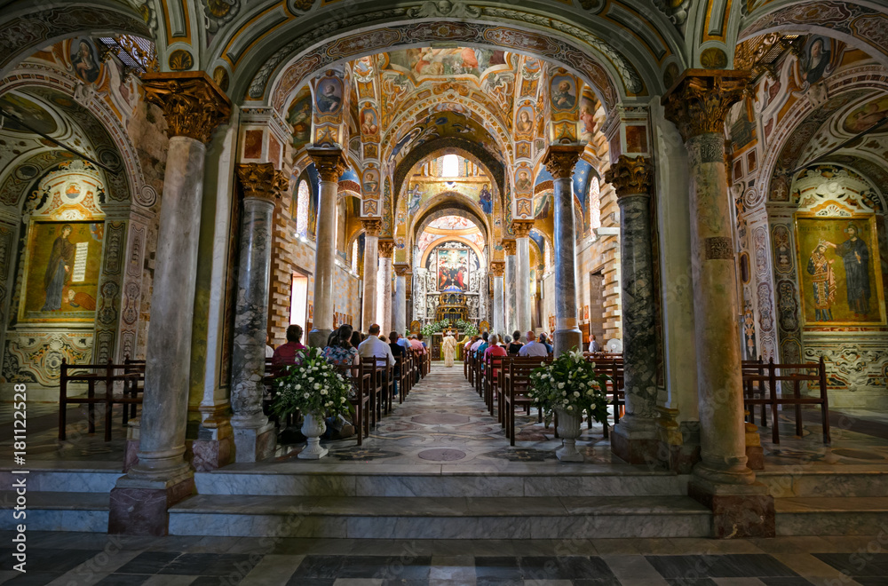 Interno della chiesa della Martorana a Palermo