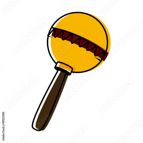 Maraca pop art cartoon