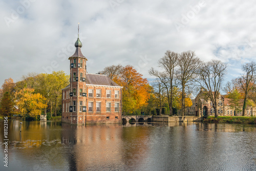 Fairy-tale Dutch castle Bouvigne in the autumn season