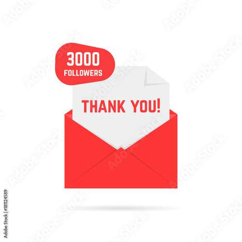 3000 followers thank you card
