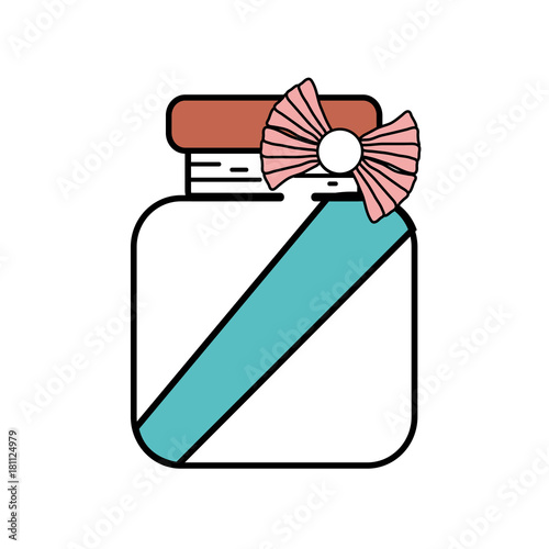 crystal jar with ribbon bow decoration design