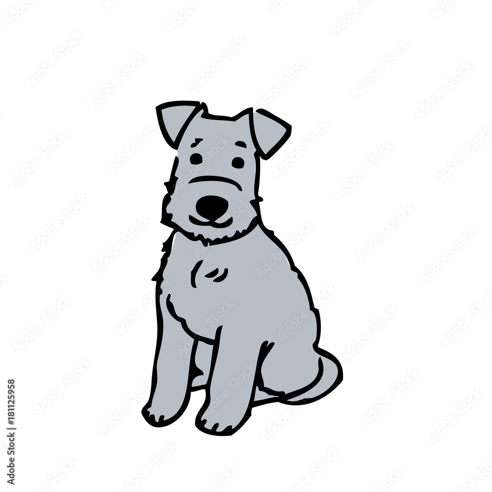 犬 イラスト シュナウザー Stock ベクター Adobe Stock