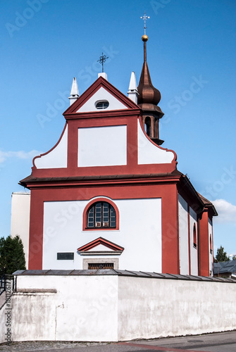 Kostel Nejsvetejsi Trojice church in Zdar nad Sazavou city in Czech republic photo