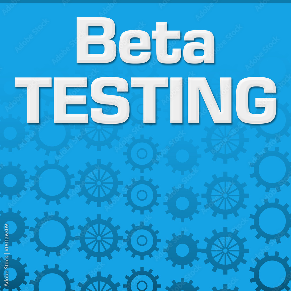 Beta Testing Blue Gears Background 